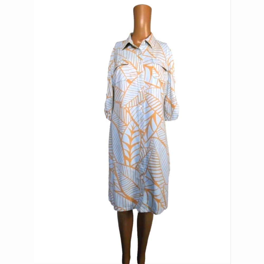 J. McLaughlin button up shift dress size M